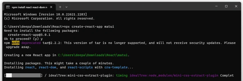 Create app matui