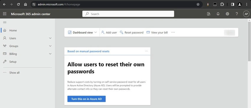 Microsoft 365 admin center