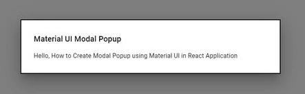 Material UI in React Application