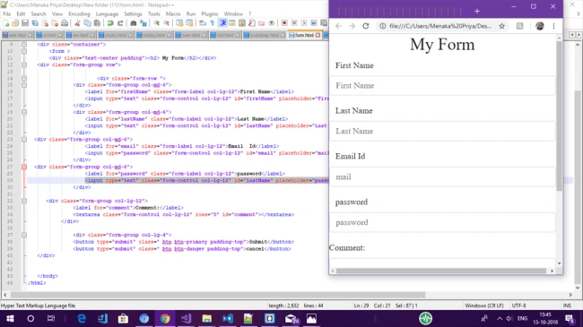 How To Create Cards And Forms In Bootstrap 4