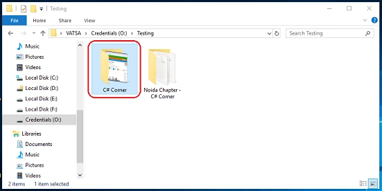 navigate the folder that you want