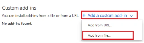  Custom add-ins 