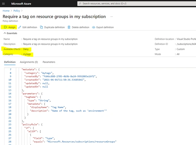 How To Create Own Azure Custom Policy