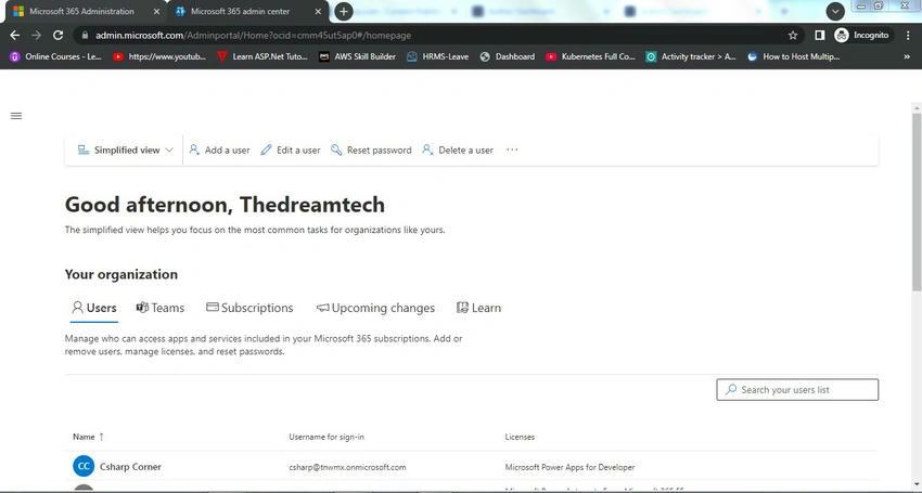 Admin portal