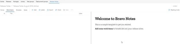 Create Release Notes In VSTS Using Bravo Tool