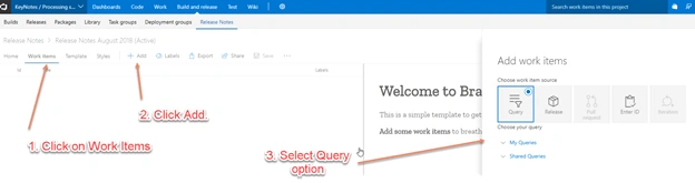 Create Release Notes In VSTS Using Bravo Tool