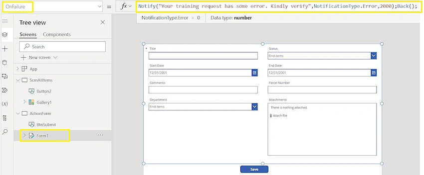 Create Reusable Form Control in PowerApps