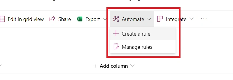 How To Create Rules To Automate SharePoint List