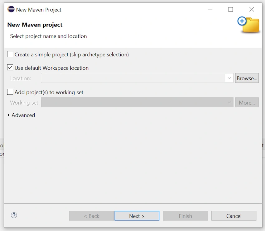 Maven new project