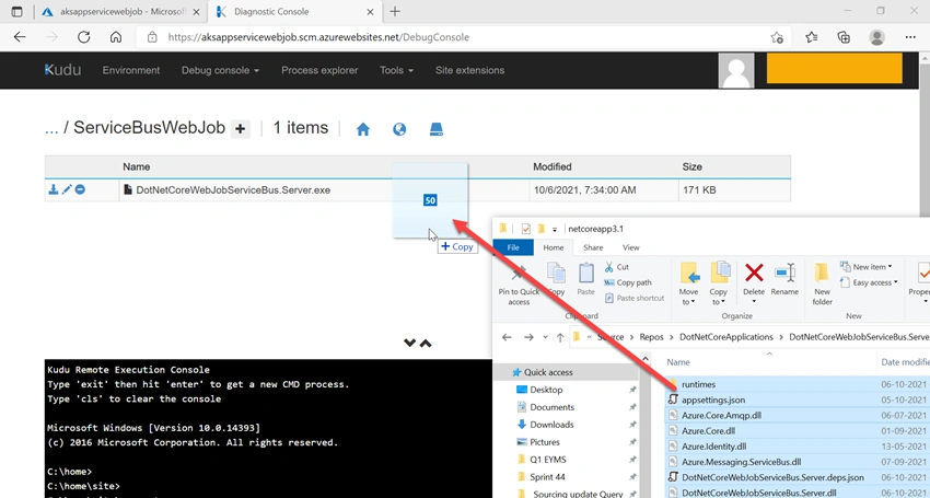 How To Create Service Bus Triggered WebJob in dotNet Core