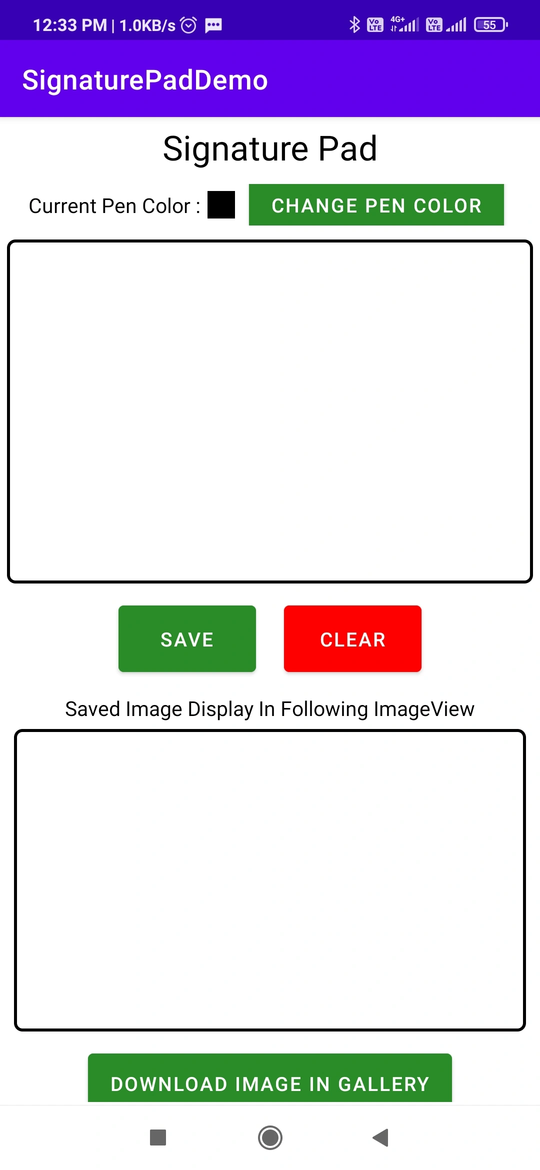 Create a signature pad in Android