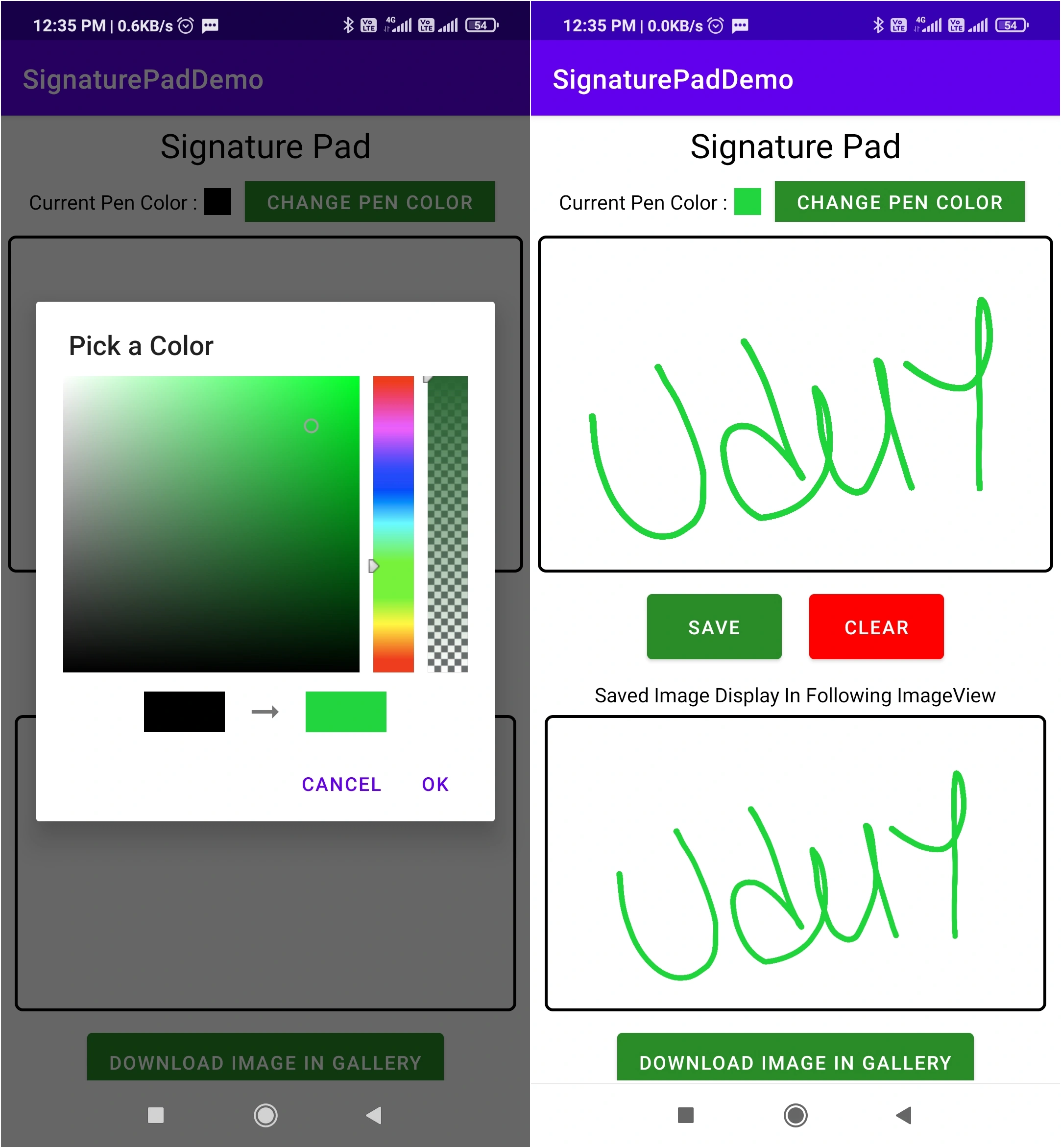Create a signature pad in Android