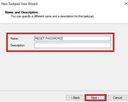 Reset password