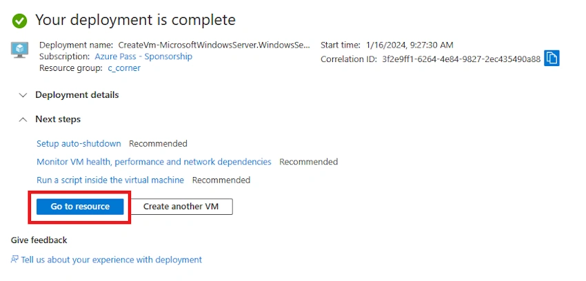 Development complete
