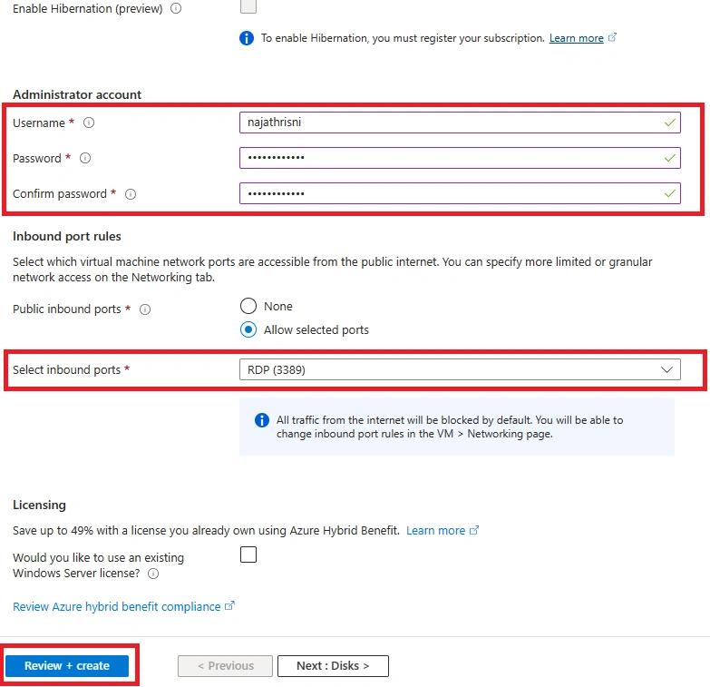 Administrator account