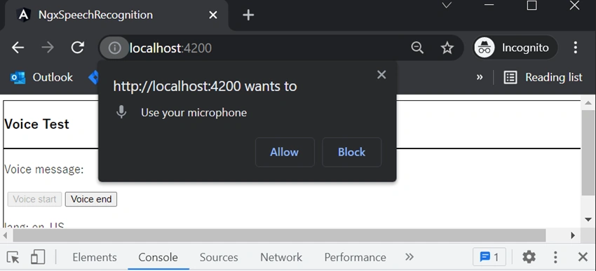How to Create Voice Recognition using Ngx-Speech-Recognition in Angular