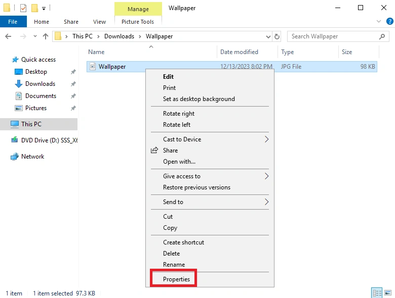 Manage properties