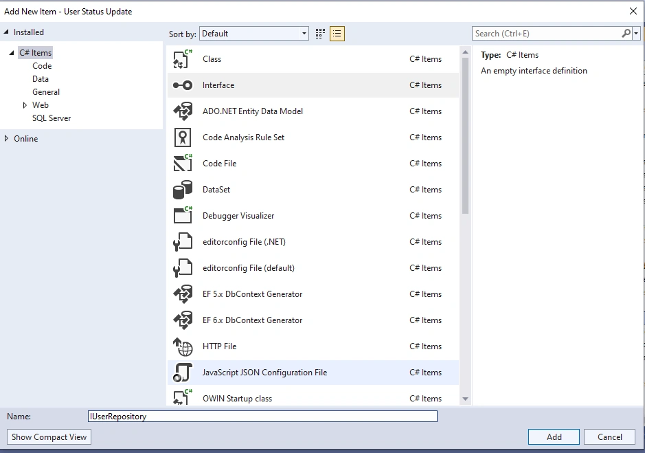 C# items