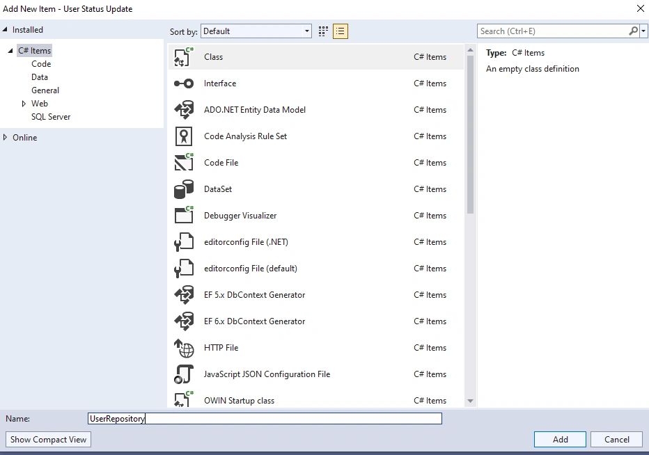 User repository