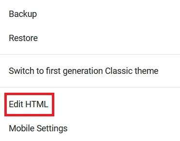 Edit html