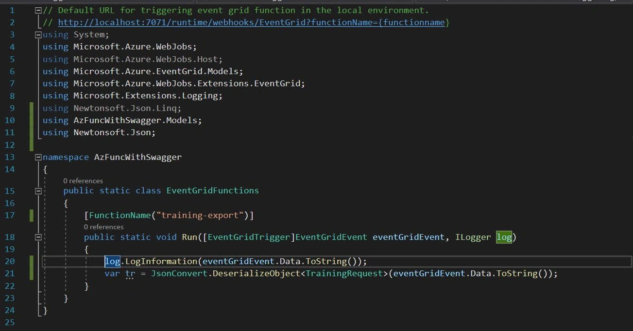 debug an event grid functions locally using Postman