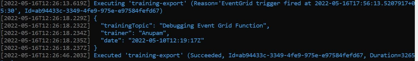 debug an event grid functions locally using Postman