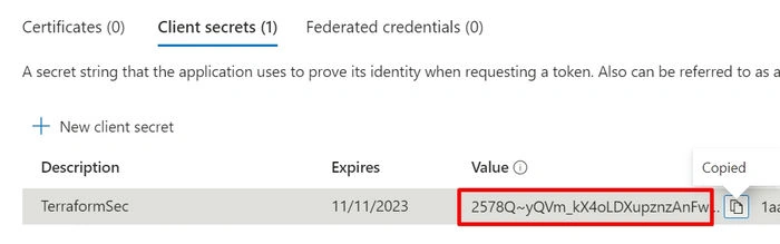 Azure AD to Terraform