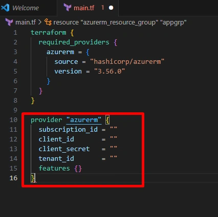 Azure AD to Terraform