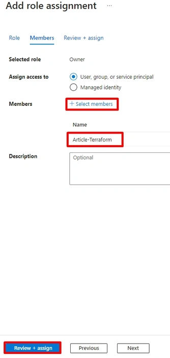 Azure AD to Terraform