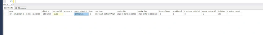 Delete A Column With Default Constraints In SQL Server