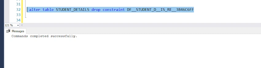 Delete A Column With Default Constraints In SQL Server
