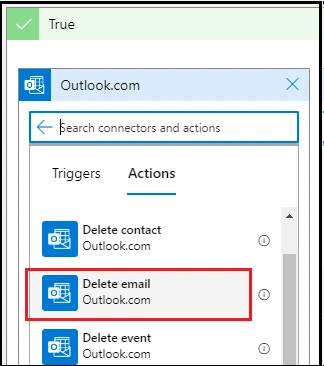 Delete email