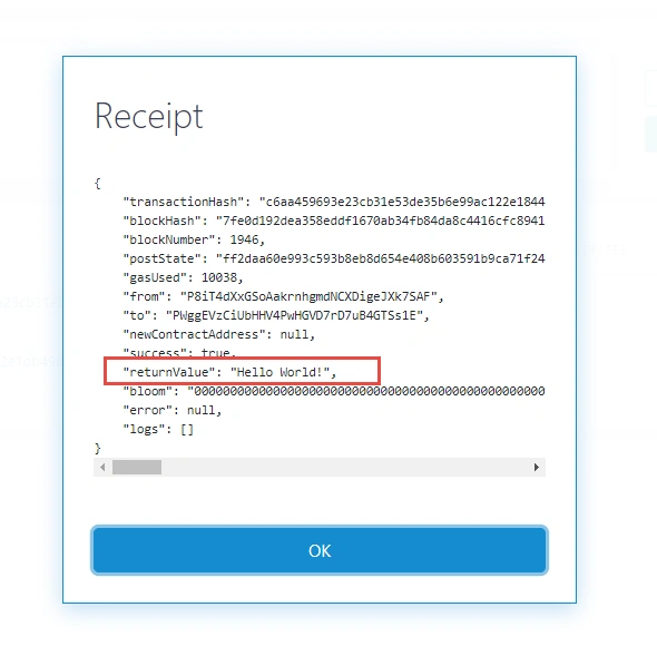 Calling Contract from Cirrus Core Private Net Wallet