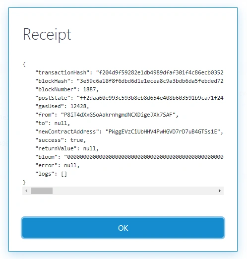 deploy Smart Contract using Cirrus Core Private Net wallet