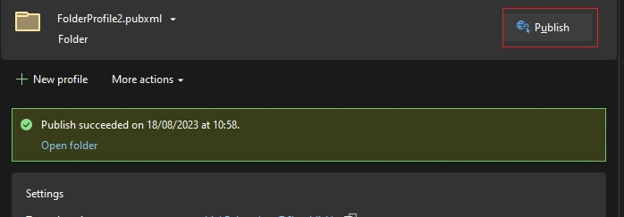 Publishes Succeeded