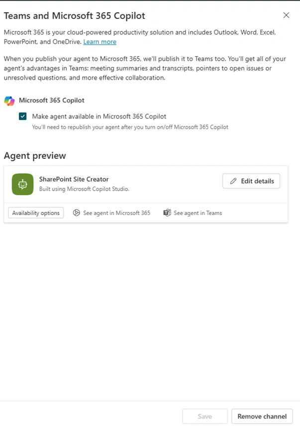 Availability options