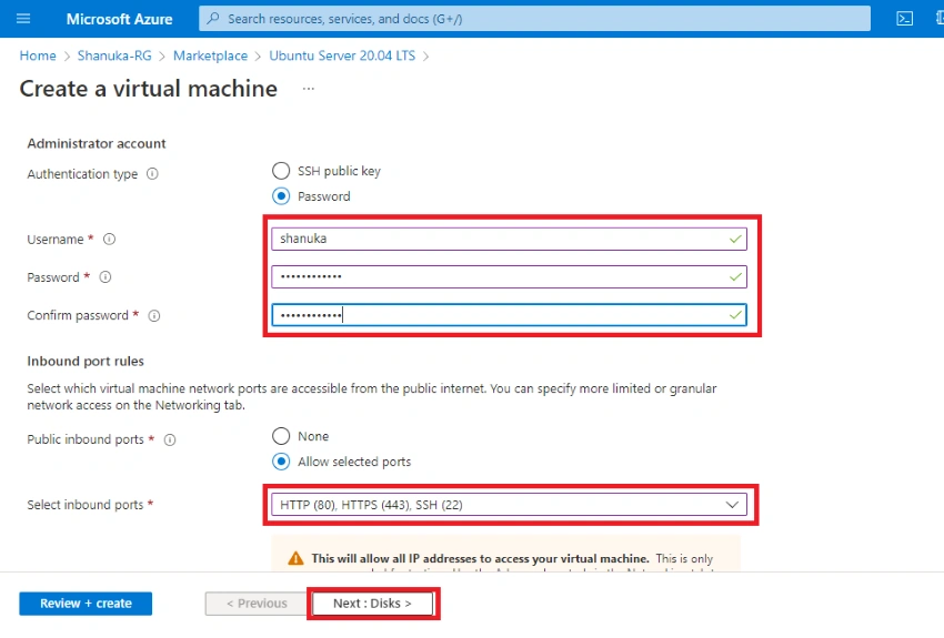 How To Deploy Docker In Ubuntu Server Using Azure Portal