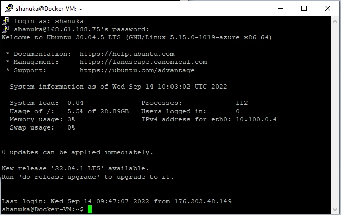 How To Deploy Docker In Ubuntu Server Using Azure Portal