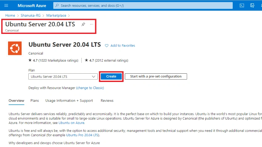 How To Deploy Docker In Ubuntu Server Using Azure Portal
