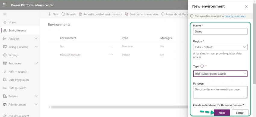 Admin center