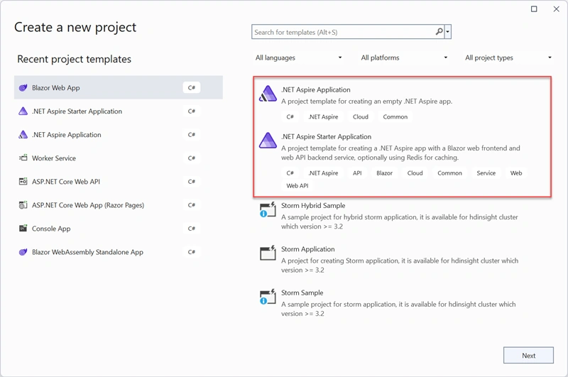 Create new project