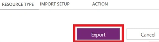 Click on export