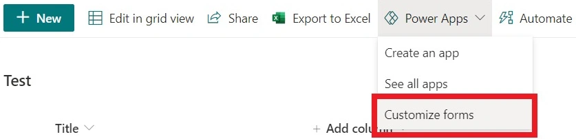Customize forms