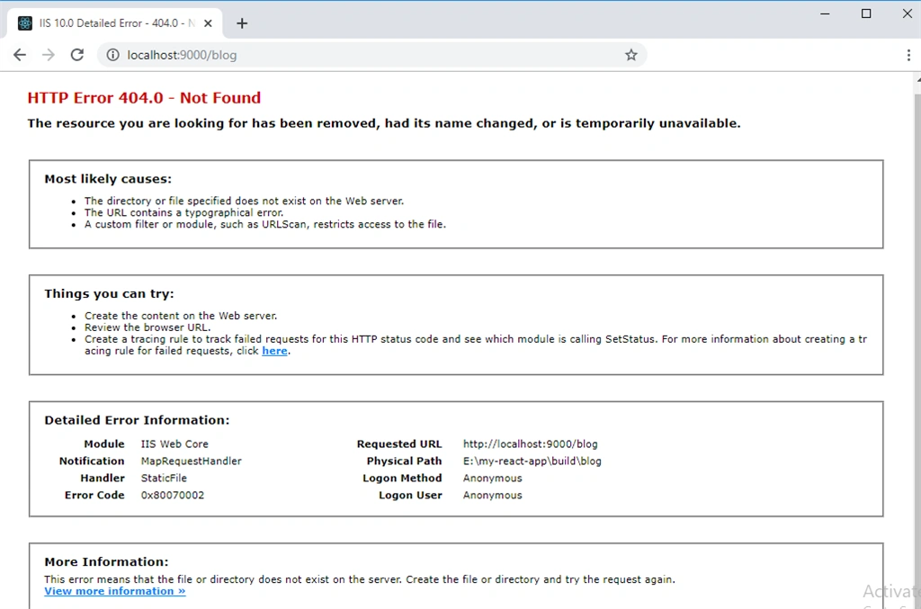 How To Deploy React Application On IIS Server
