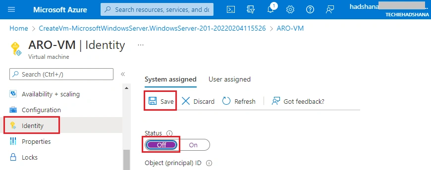 System Assigned Managed Identity