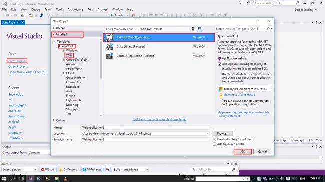 Asp.net Web application