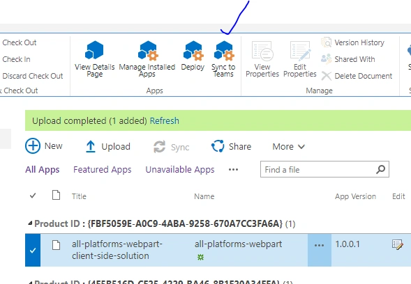 How To Deploy/Update/Upgrade Existing SFx Webpart To Microsoft Team