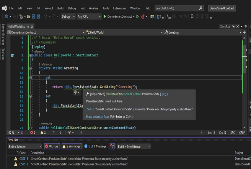 How to Develop Smart Contract in .NET 6