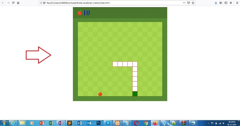 how to develop snake game in JavaScript