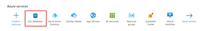 Select SQL databases option